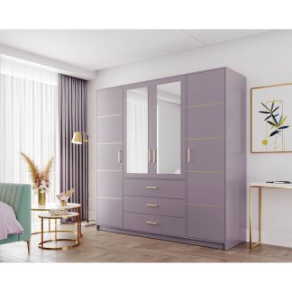 Drehtürenschrank mit Spiegel BALID D4 200 cm