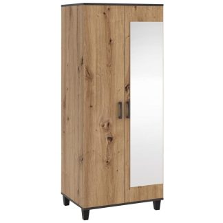 Drehtürenschrank mit Spiegel P11 80 cm