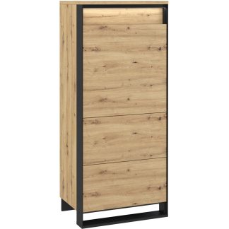 Kommode QUANT Eiche Artisan + Schwarz