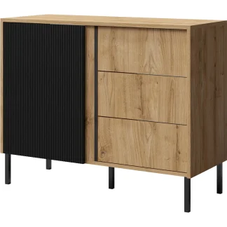 Kommode 05 MIO Ewige eiche+schwarz