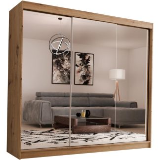 Schiebetürenschrank mit Spiegel und Schubladen DEBRA II