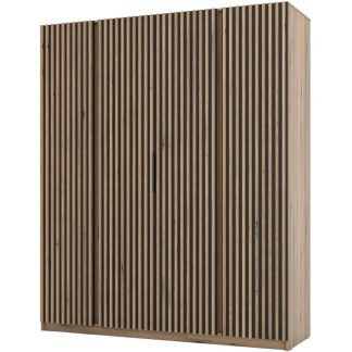 Drehtürenschrank mit Lamellen KAYA 4-türig XII 200 cm