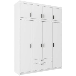 Drehtürenschrank mit Schubladen ELENA 4-Türig 175 cm