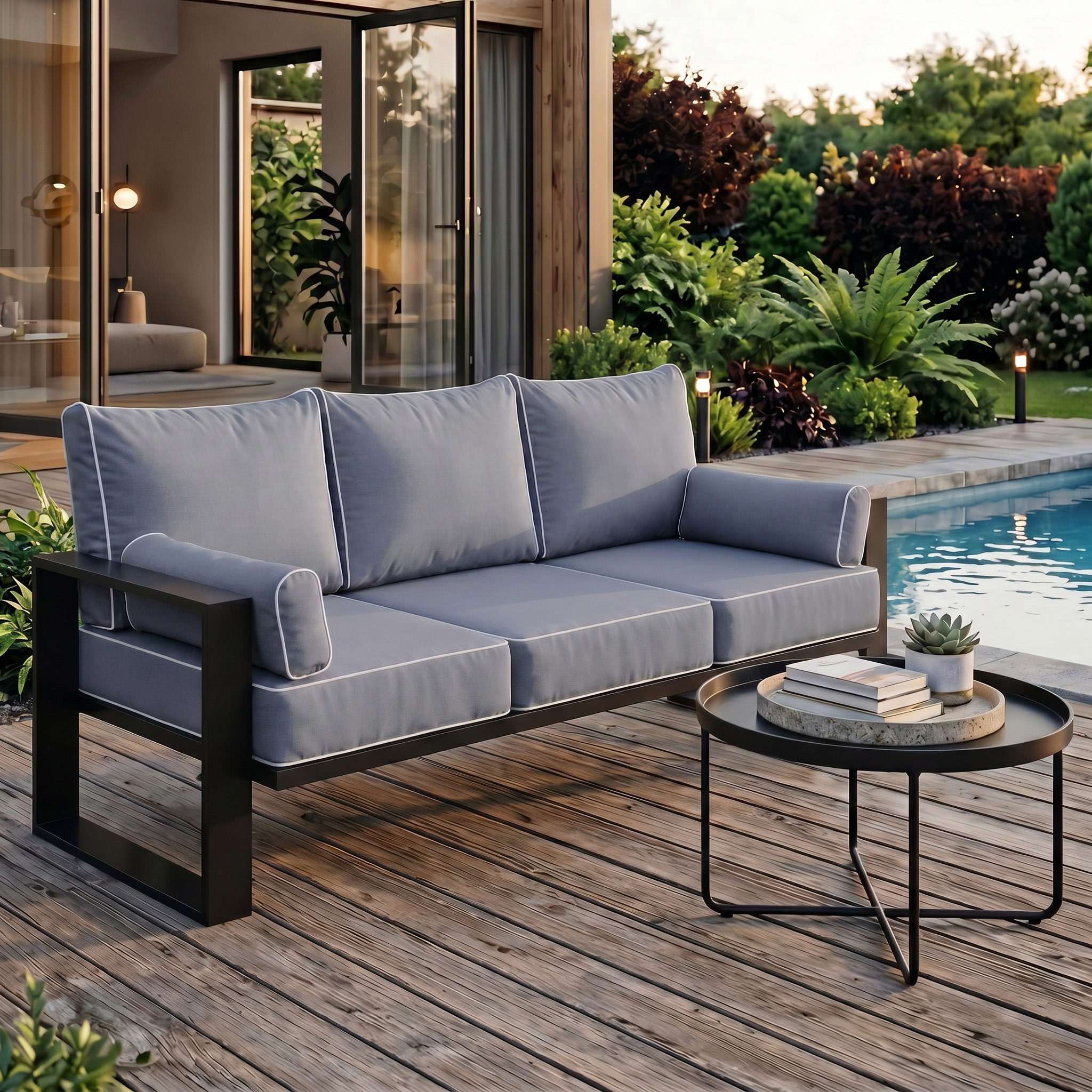 Gartensofa 3-Sitzer VERDINO mit Metallrahmen Simax 42