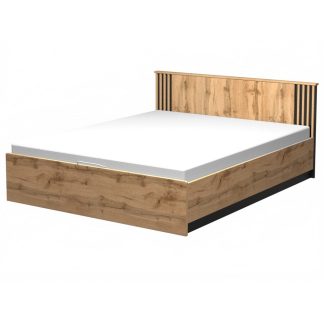 Holzbett 160x200 cm mit Matratzen LAMELO