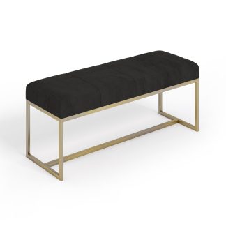 Polsterbank mit Metallbeinen GRAND schwarz 80 cm