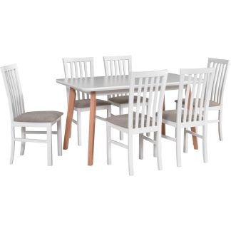 Set Tisch und Stühle OSLO weiß