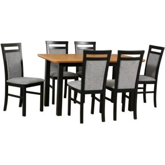 Set Tisch und Stühle WENUS schwarz