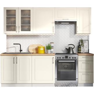 Küchenmöbel-Set TALIA 180/240 cm Creme matt