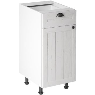 Küchenunterschrank mit einer Tür und Schublade PROVENCE 40 cm weiß