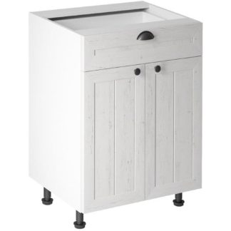 Küchenunterschrank mit zwei Türen und Schublade PROVENCE 60 cm weiß
