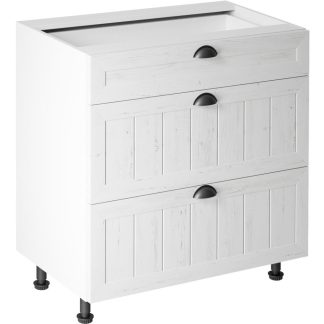 Küchenunterschrank mit drei Schubladen PROVENCE 80 cm weiß