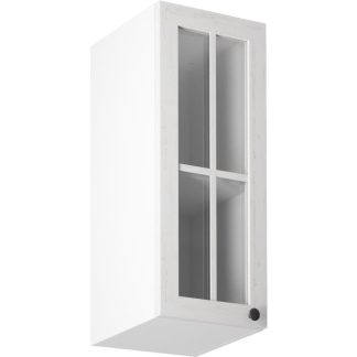 Küchenoberschrank-Vitrine mit einer Tür PROVENCE 30 cm weiß