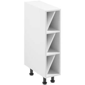 Offener Küchenunterschrank mit geteilten Regalen ASTOR 20 cm weiß