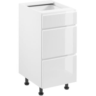 Küchenunterschrank mit drei Schubladen ASTOR 40 cm weiß