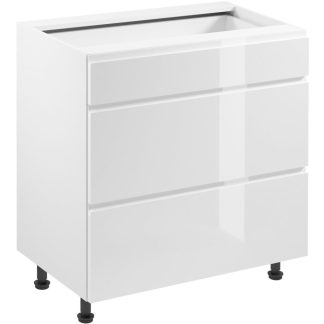 Küchenunterschrank mit drei Schubladen ASTOR 80 cm weiß