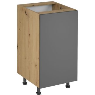 Küchenunterschrank mit einer Tür LAUREN 45 cm grau