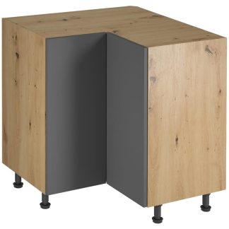 Kücheneckschrank mit zwei Türen LAUREN 80 cm grau