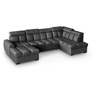 Ecksofa mit Schlaffunktion GOMEZ U schwarz rechts