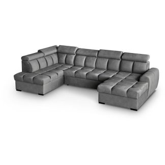 Ecksofa mit Schlaffunktion GOMEZ U grau links