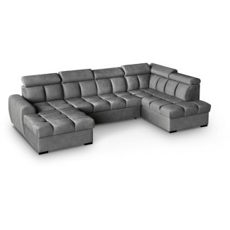 Ecksofa mit Schlaffunktion GOMEZ U grau rechts