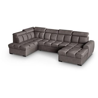 Ecksofa mit Schlaffunktion GOMEZ U braun links
