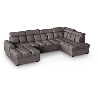 Ecksofa mit Schlaffunktion GOMEZ U braun rechts