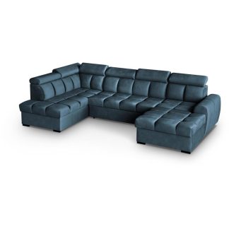Ecksofa mit Schlaffunktion GOMEZ U dunkelblau links
