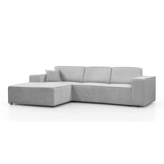 Ecksofa ohne Schlaffunktion PEDRO links hellgrau
