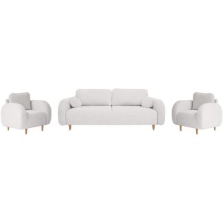 Polsterset Sofa 3-Sitzer mit Schlaffunktion + Sessel OPTIMO