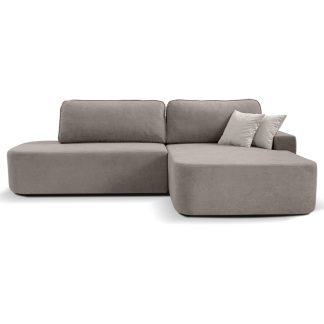 Ecksofa mit Schlaffunktion GAVI dunkelbeige rechts