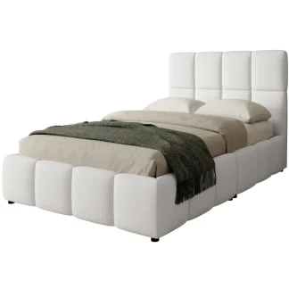 Doppelbett mit Bettkasten NOSTRO hellbeige 140x200cm