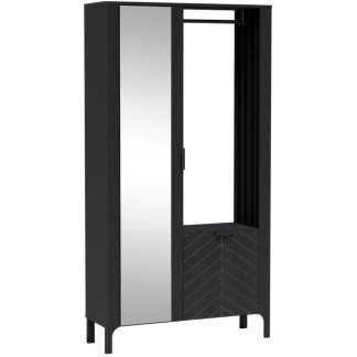 Garderobenschrank mit zwei Türen und Spiegel LUME