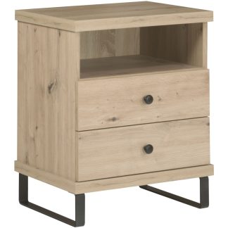Nachttisch mit zwei Schubladen CAYA