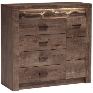 Kommode mit 4 Schubladen und 1 Tür POLIS