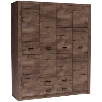 Drehtürenschrank mit 2 Schubladen und 4 Türen POLIS