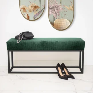 Polsterbank mit Metallbeinen BONN Smaragdgrün 110 cm