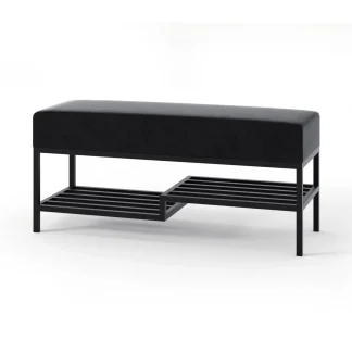 Polsterbank SHELF 100 cm Schwarz