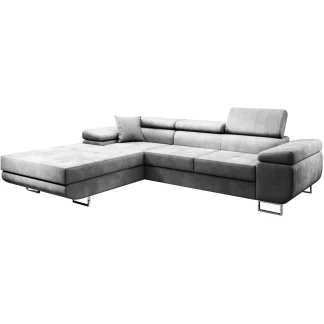 Ecksofa mit Schlaffunktion ALONS links grau