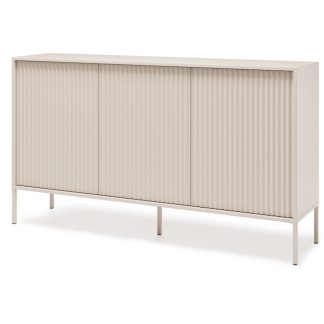 Kommode mit 3 Türen und geriffelten Fronten NOTO