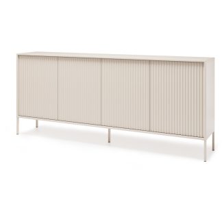 Kommode mit 4 Türen und geriffelten Fronten NOTO