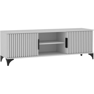 TV-Schrank mit 2 Türen und Lamellen HOME