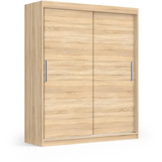 Schiebietürenschrank KATRINA ohne Spiegel 200 cm Sonoma