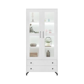 Vitrine mit 2 Türen und 2 Schubladen BERGO