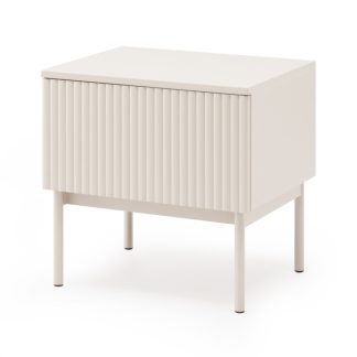 Nachttisch mit 1 Schublade und geriffelten Fronten SOFT