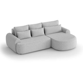 Ecksofa mit Schlaffunktion OLIVIO rechts hellgrau
