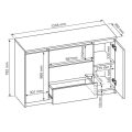 Komoda 2D3S 120 cm wymiary