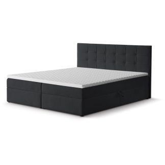 Doppelbett mit Bettkasten TOPIQ schwarz