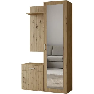 Garderobenschrank mit Spiegel PAULA artisan