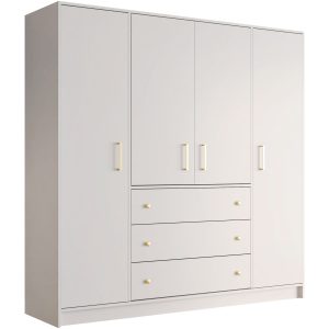 Drehtürenschrank mit 4 Türen und 3 Schubladen RILO